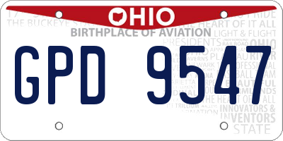 OH license plate GPD9547