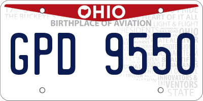 OH license plate GPD9550