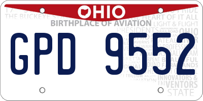 OH license plate GPD9552