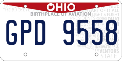 OH license plate GPD9558
