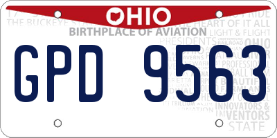 OH license plate GPD9563