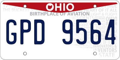 OH license plate GPD9564