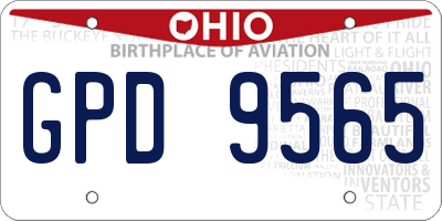 OH license plate GPD9565
