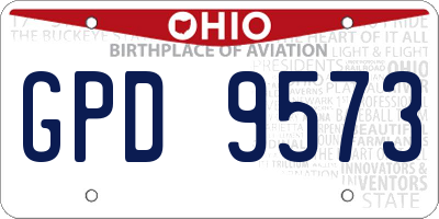 OH license plate GPD9573