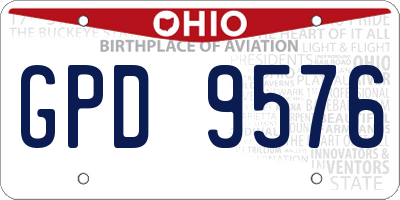 OH license plate GPD9576
