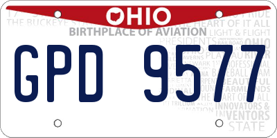 OH license plate GPD9577
