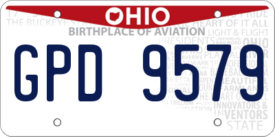 OH license plate GPD9579