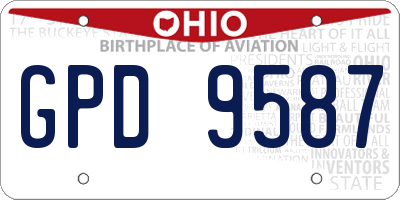 OH license plate GPD9587