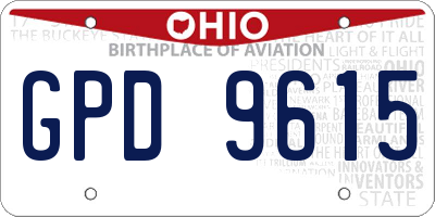 OH license plate GPD9615