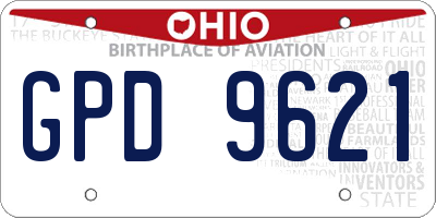 OH license plate GPD9621