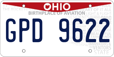 OH license plate GPD9622