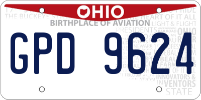 OH license plate GPD9624