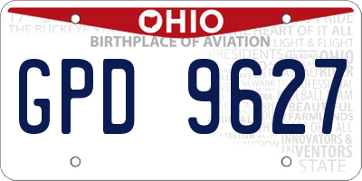 OH license plate GPD9627