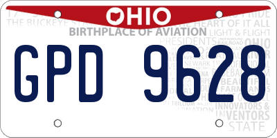 OH license plate GPD9628