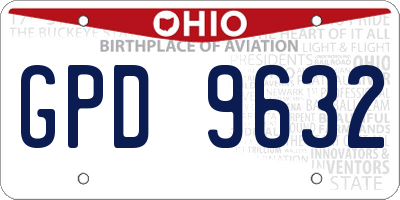 OH license plate GPD9632