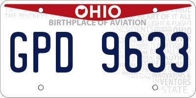 OH license plate GPD9633