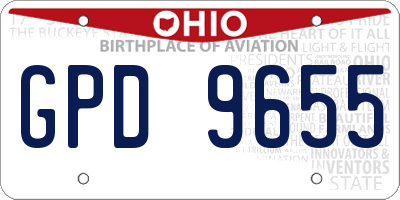 OH license plate GPD9655