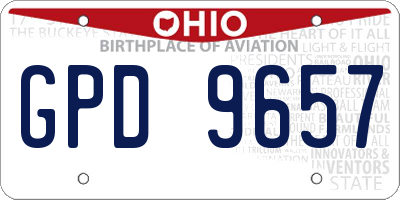 OH license plate GPD9657