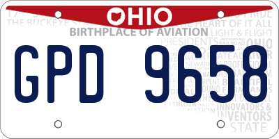 OH license plate GPD9658