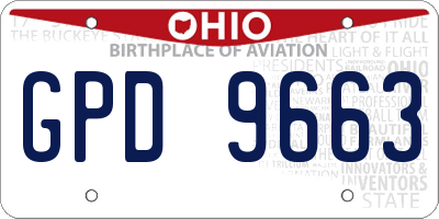 OH license plate GPD9663