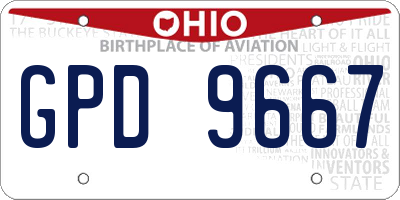 OH license plate GPD9667