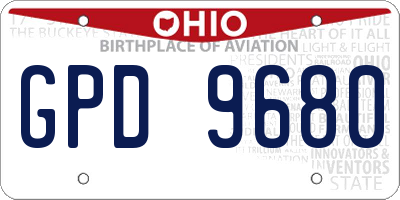 OH license plate GPD9680