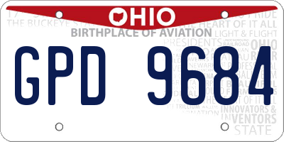 OH license plate GPD9684