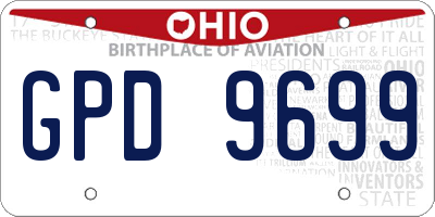 OH license plate GPD9699