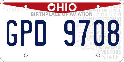 OH license plate GPD9708