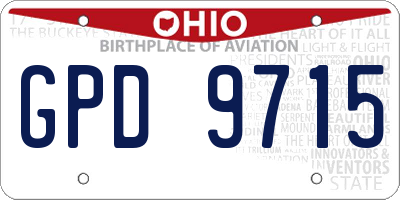 OH license plate GPD9715