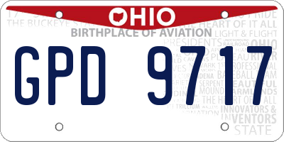 OH license plate GPD9717