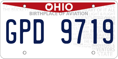 OH license plate GPD9719