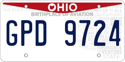 OH license plate GPD9724