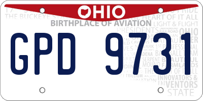 OH license plate GPD9731