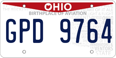 OH license plate GPD9764