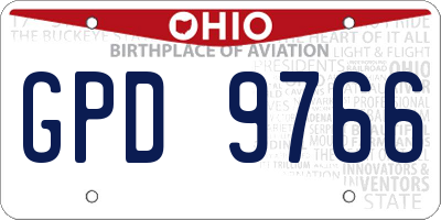 OH license plate GPD9766