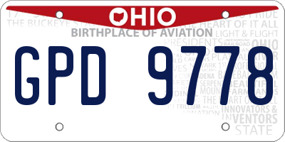 OH license plate GPD9778