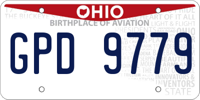 OH license plate GPD9779