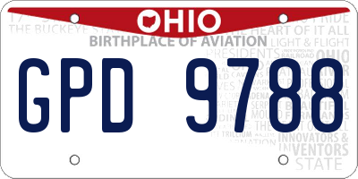 OH license plate GPD9788