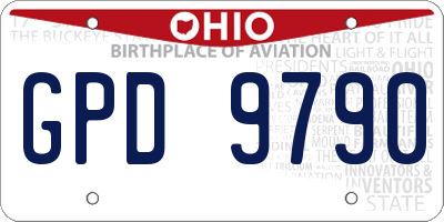 OH license plate GPD9790
