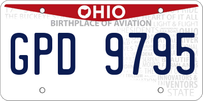 OH license plate GPD9795