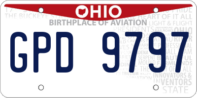 OH license plate GPD9797