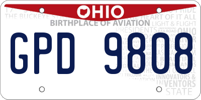 OH license plate GPD9808