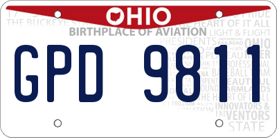 OH license plate GPD9811