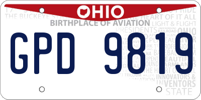 OH license plate GPD9819