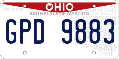 OH license plate GPD9883