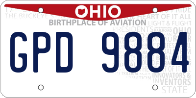 OH license plate GPD9884