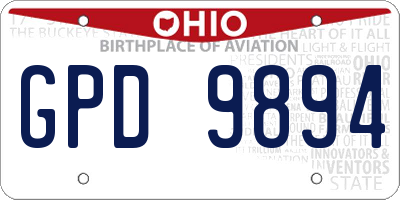 OH license plate GPD9894