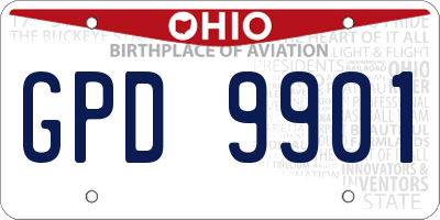 OH license plate GPD9901