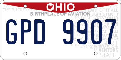 OH license plate GPD9907